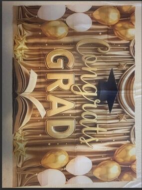Congrats Grad Banner Backdrop